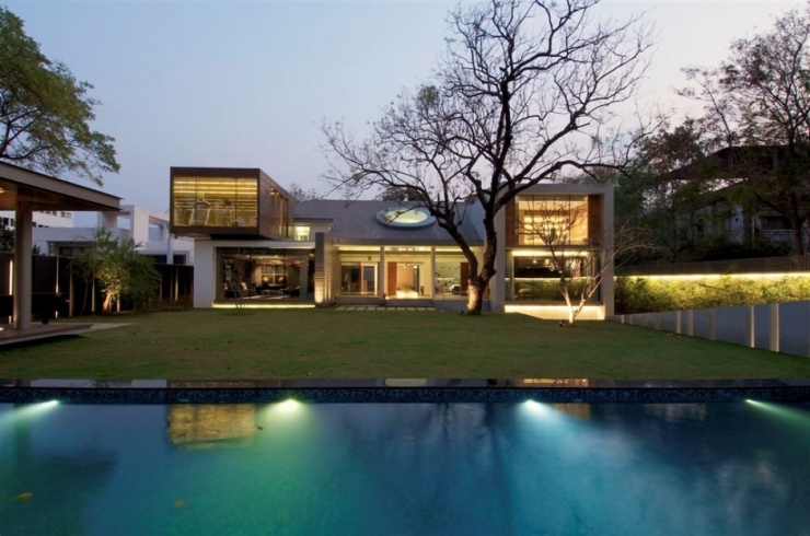 Современный дом в Индии Rajiv Saini &amp; Associates