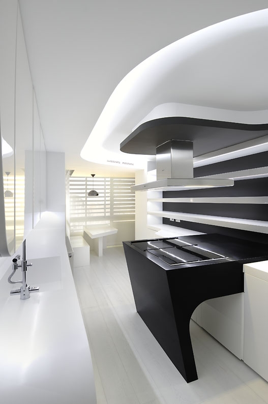 Дизайн двухуровневой квартиры от A-cero Architects