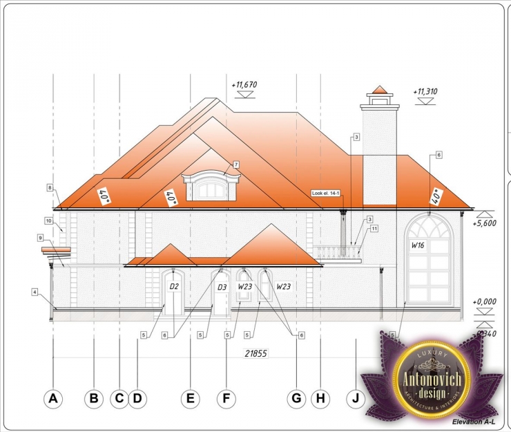 House planing  of Luxury Antonovich Design