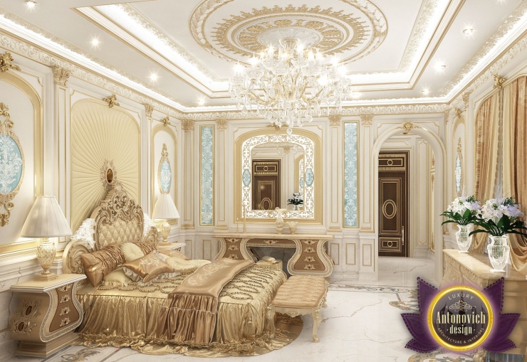 Дизайн шикарной спальни от Luxury Antonovich Design