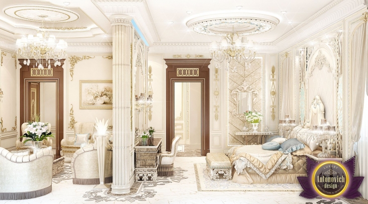Luxury Royal Arabic Master Bedroom of Luxury Antonovich Design