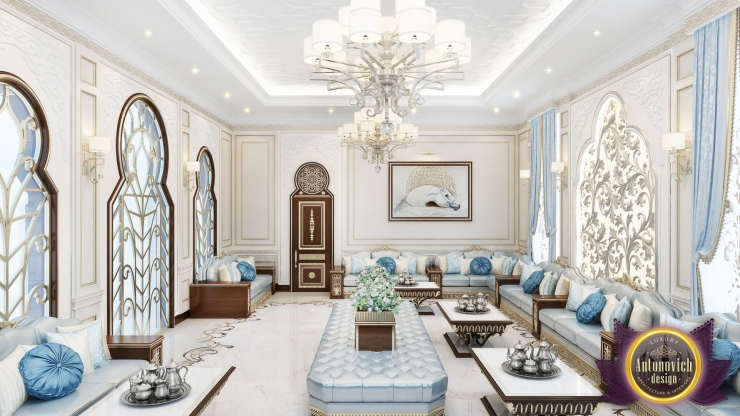 Дизайн интерьера гостиной в арабском стиле
